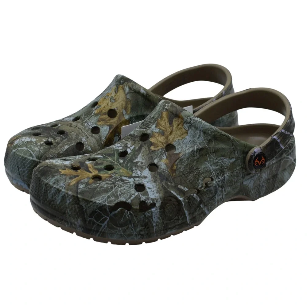 Crocs Baya Realtree APX Edge Camo Clogs Unisex M6 W8 Slip On Shoes New